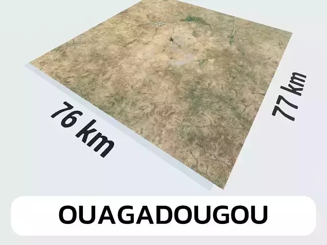 Ouagadougou Burkina Faso City Landscape 3D Model 3D model