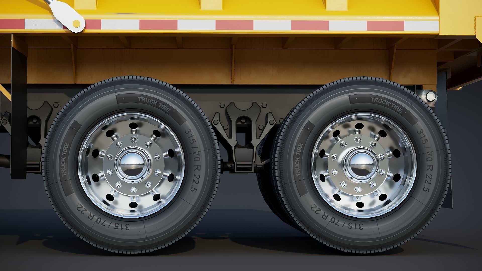 Kenworth T800 Dump Truck Low-poly 3D model_28