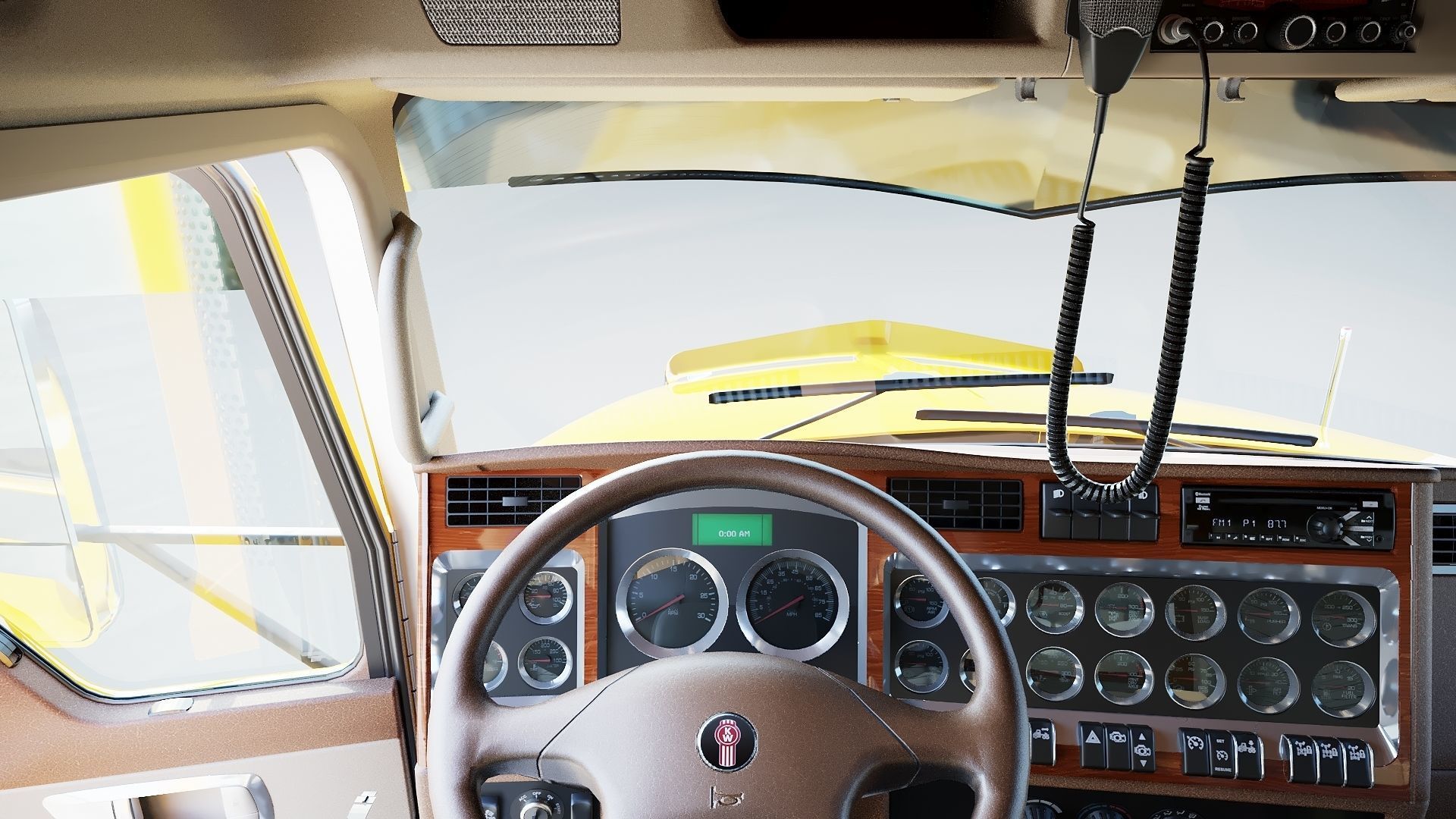 Kenworth T800 Dump Truck Low-poly 3D model_15