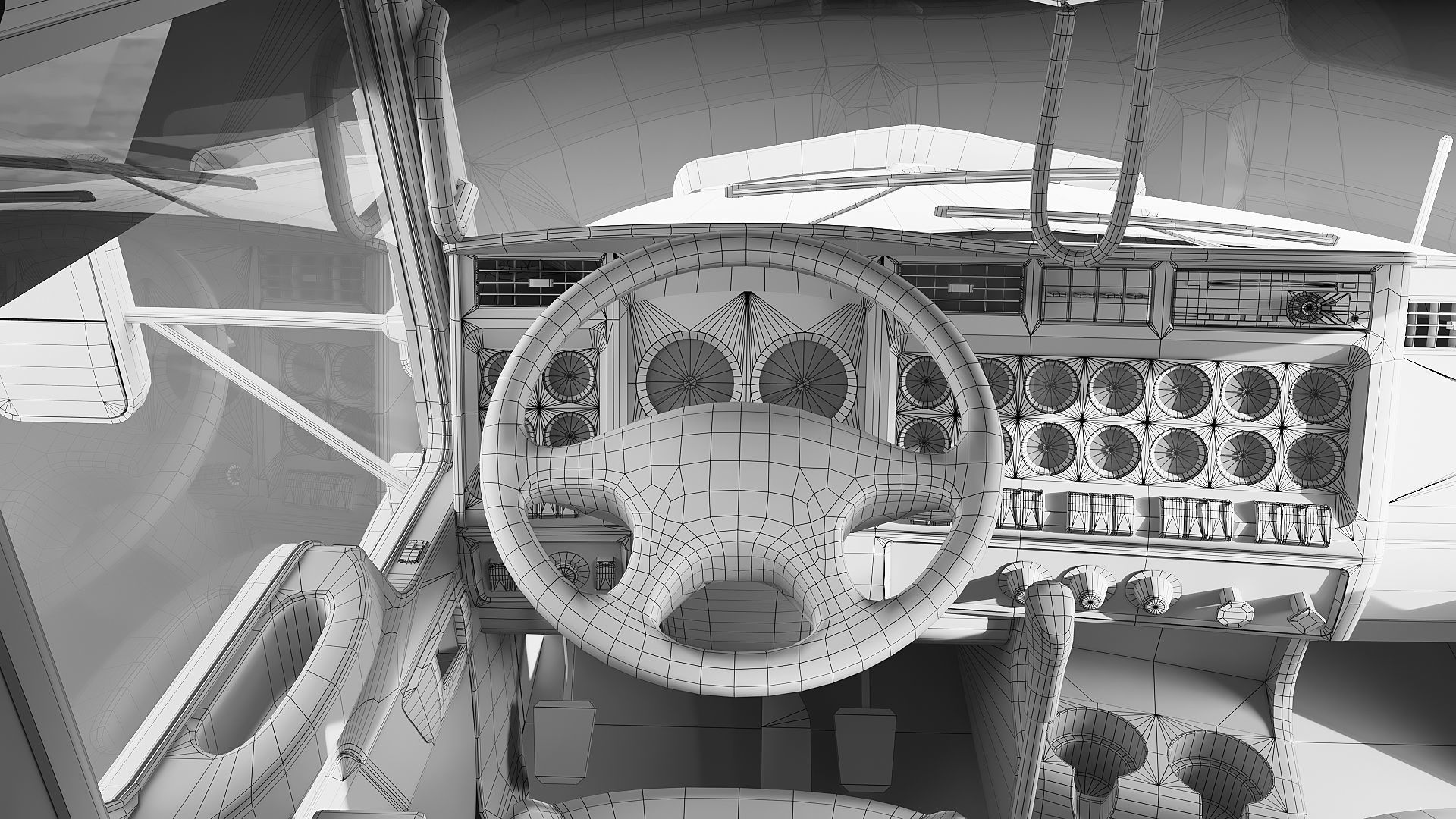 Kenworth T800 Dump Truck Low-poly 3D model_49