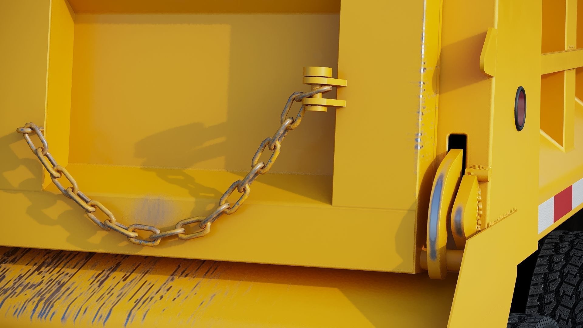 Kenworth T800 Dump Truck Low-poly 3D model_32