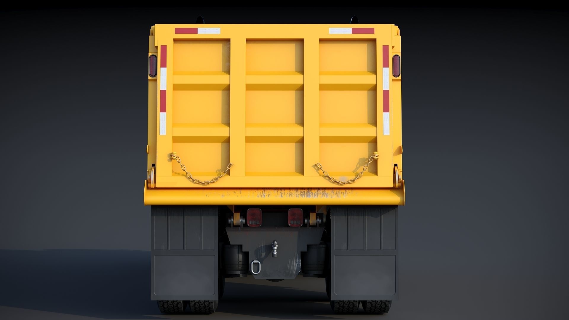 Kenworth T800 Dump Truck Low-poly 3D model_6