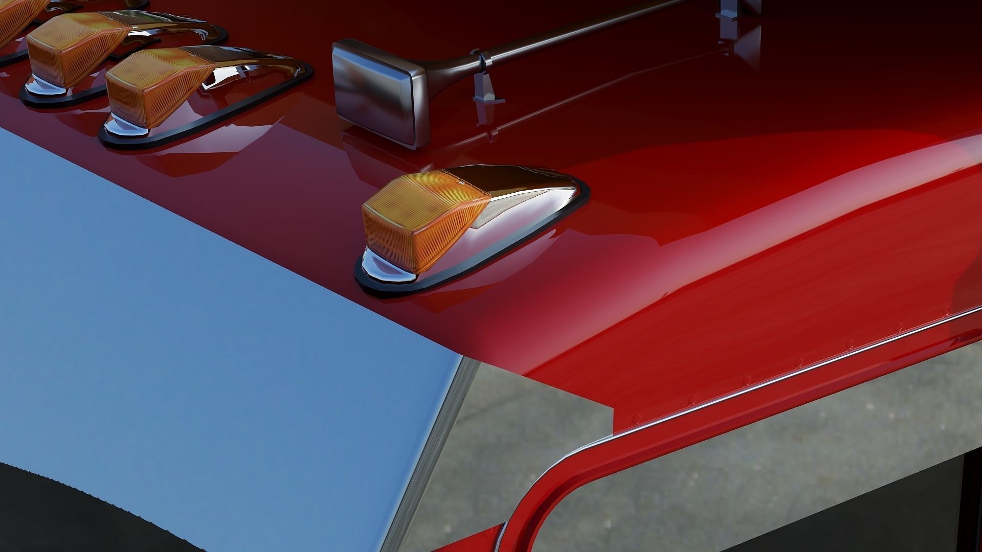 Kenworth T800 Dump Truck Low-poly 3D model_34