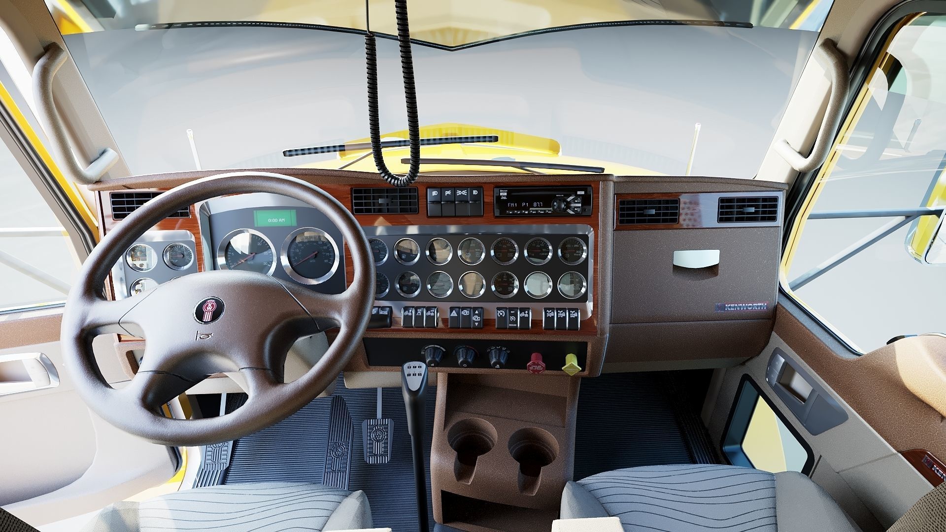 Kenworth T800 Dump Truck Low-poly 3D model_16