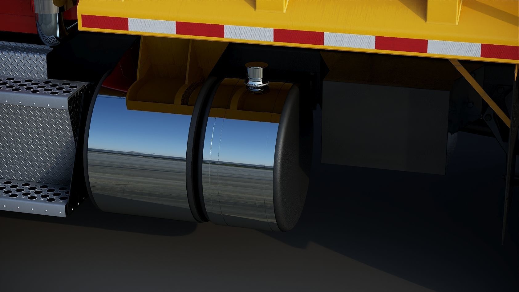 Kenworth T800 Dump Truck Low-poly 3D model_35