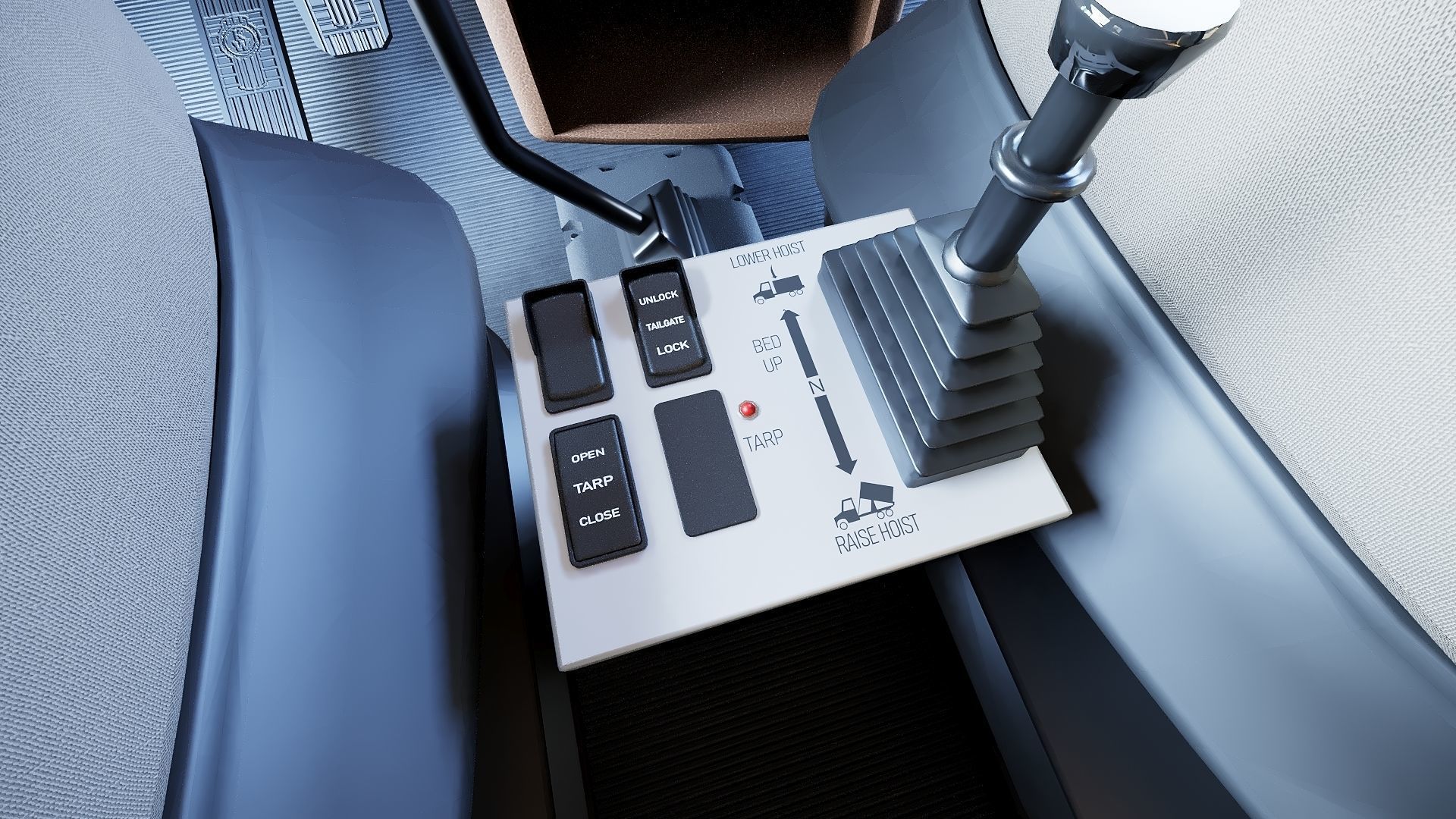 Kenworth T800 Dump Truck Low-poly 3D model_18