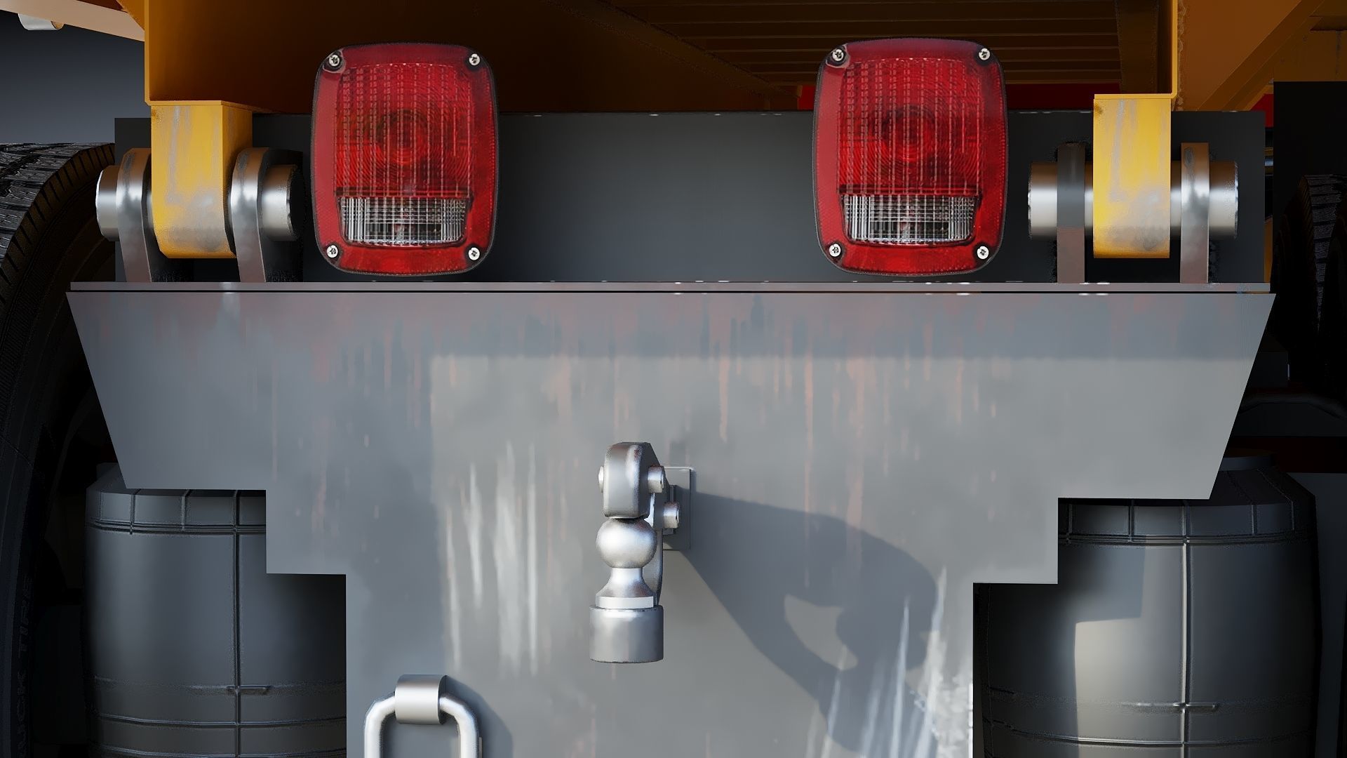 Kenworth T800 Dump Truck Low-poly 3D model_33