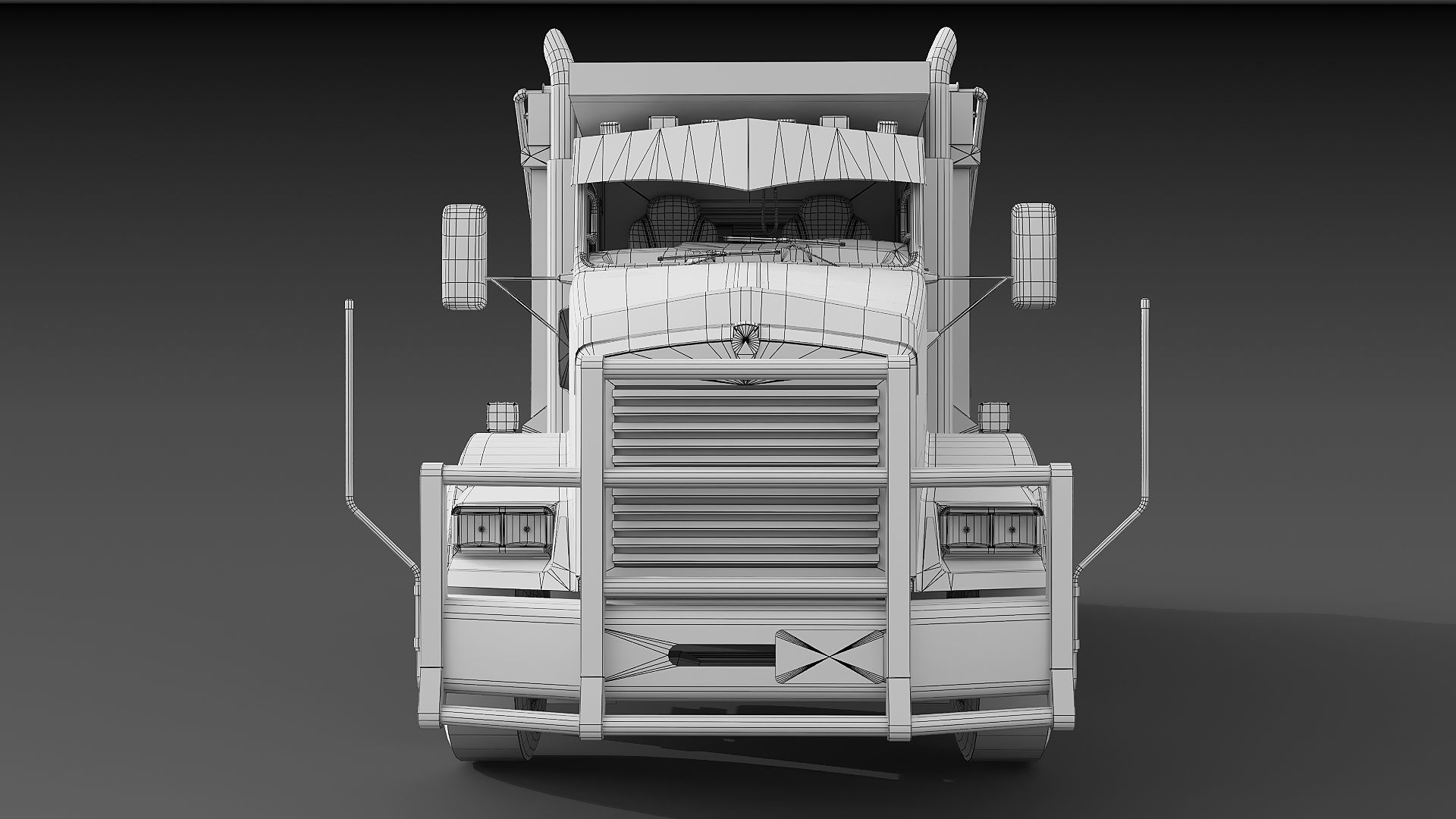 Kenworth T800 Dump Truck Low-poly 3D model_52