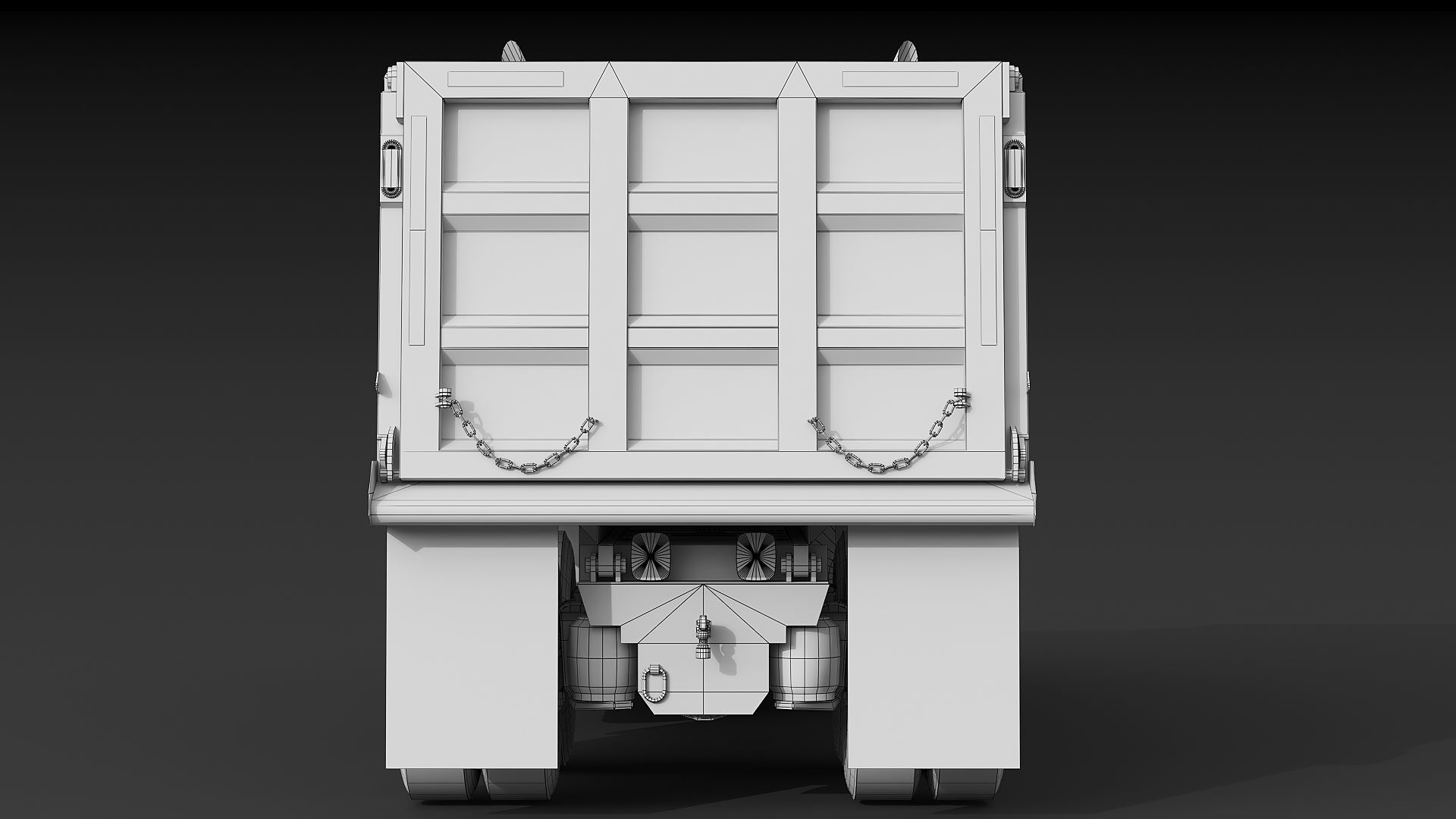 Kenworth T800 Dump Truck Low-poly 3D model_46