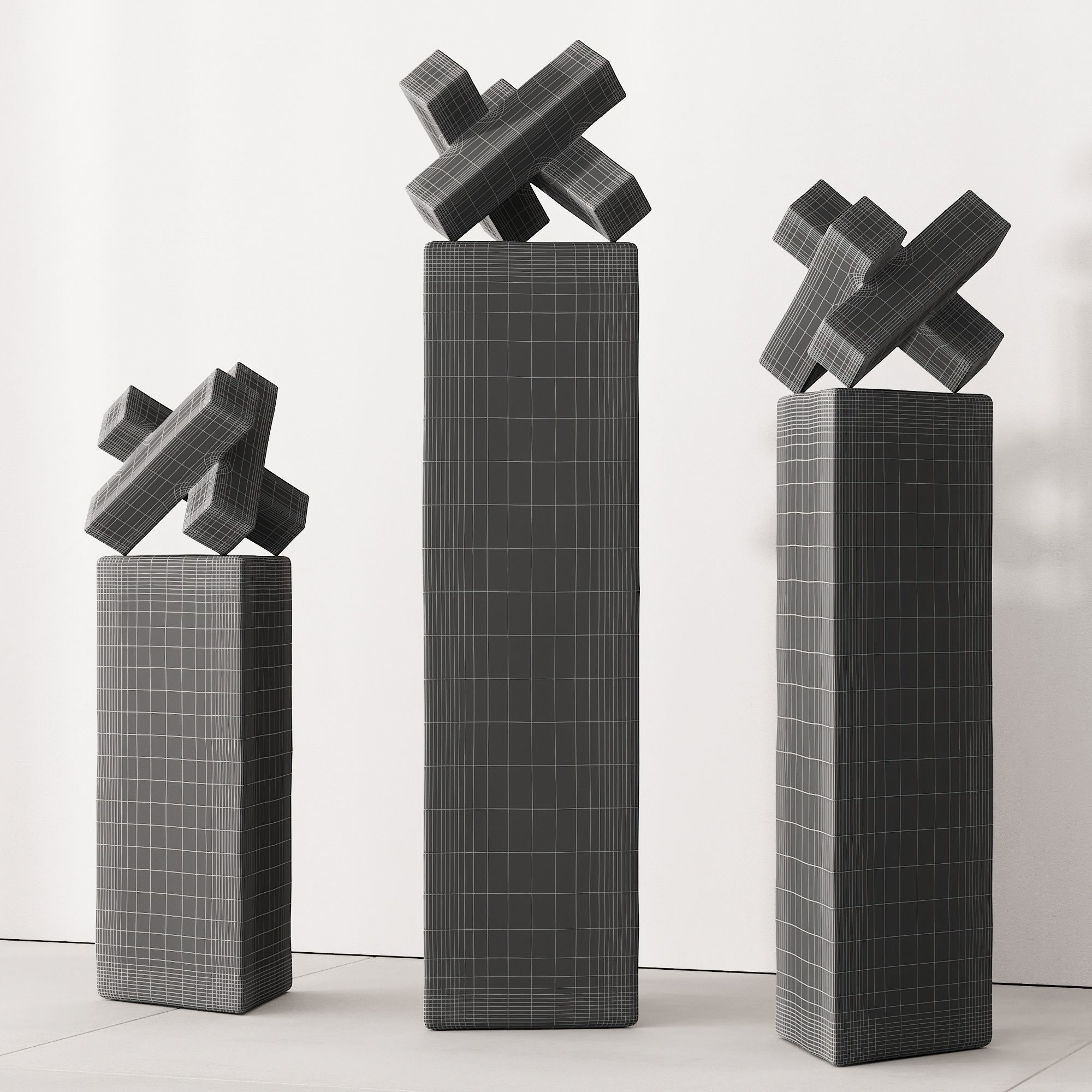 168 interior sculptures 04 XYZ sculpture by George Kabel 00 3D model_3