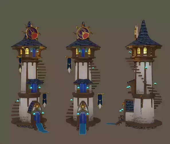 Low poly Fantasy Tower