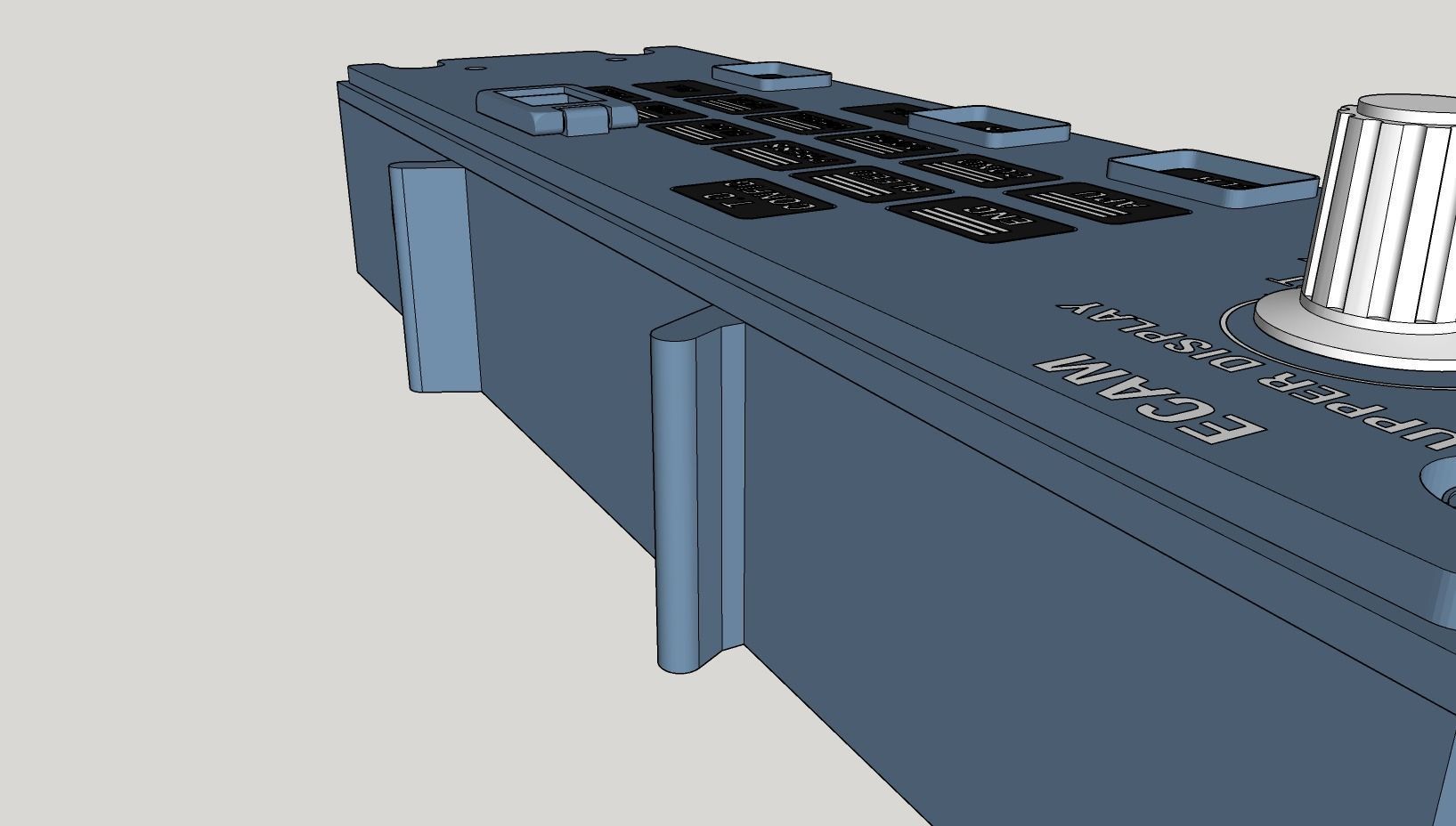 A320 ECAM control panel and Switching panel 3D print model_3