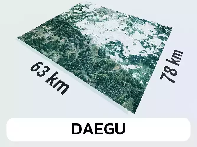 Daegu South Korea City Landscape 3D Model