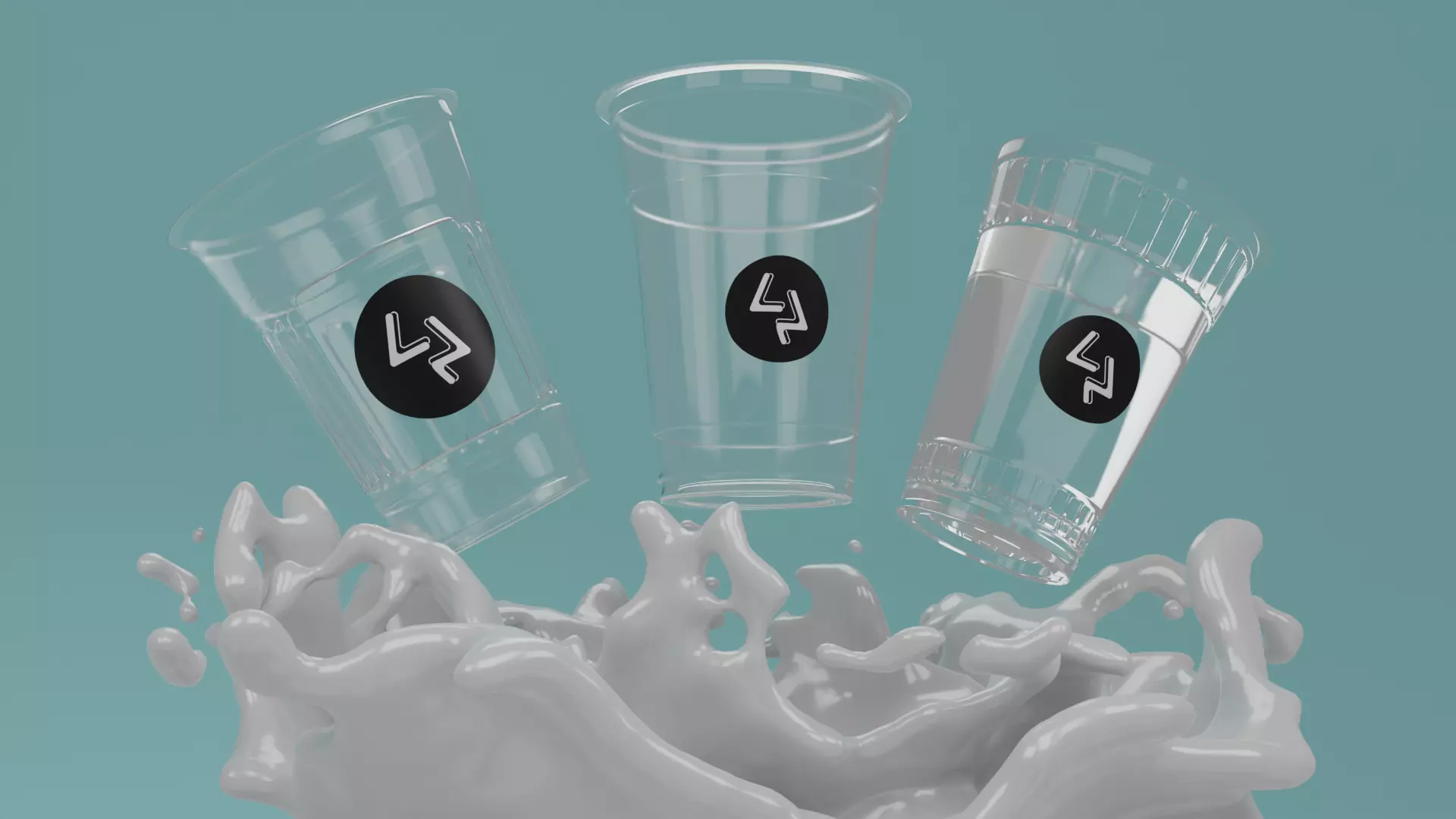 3D Plastic Cup for Advertisement and Commercial 3D model_0