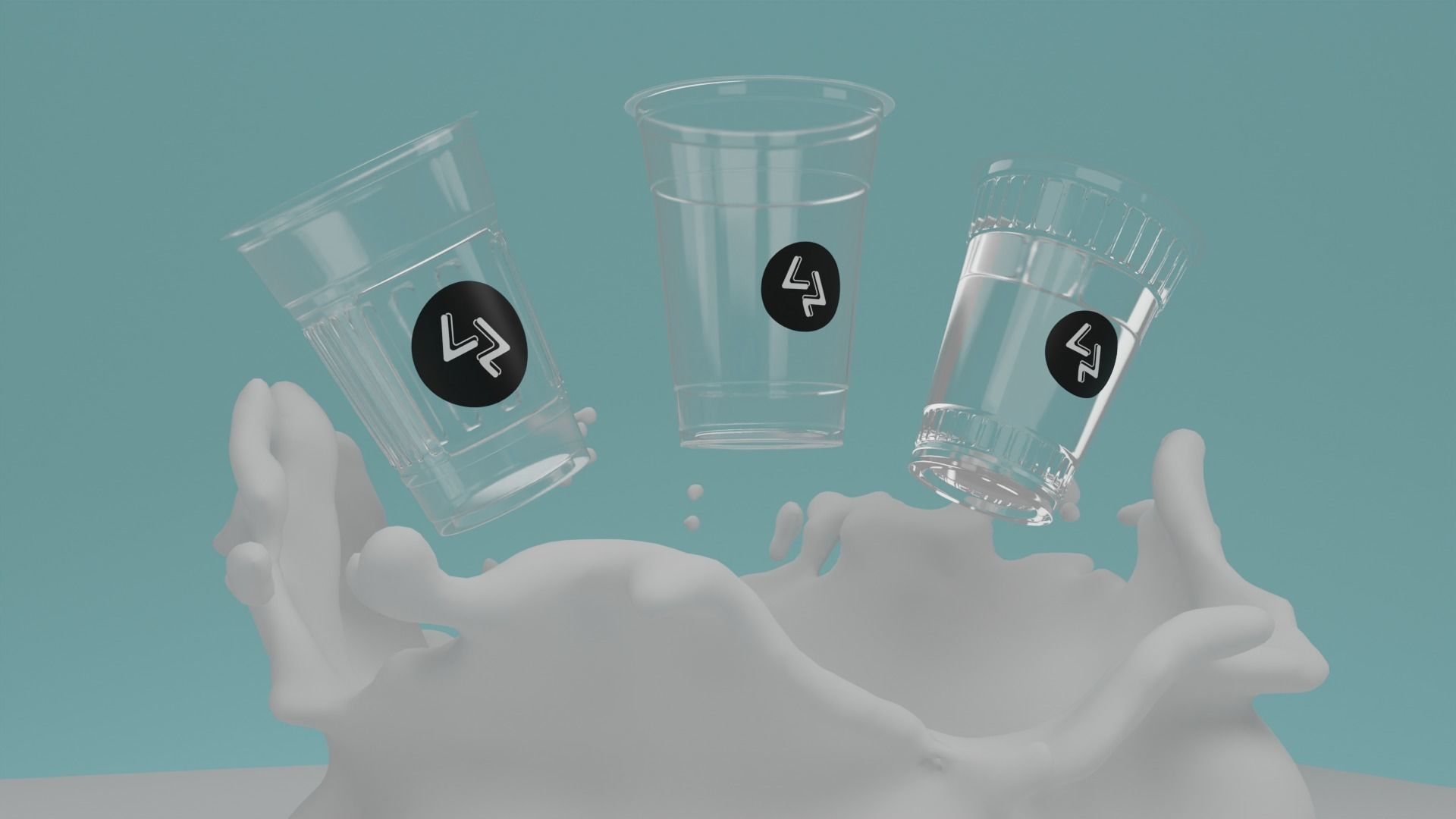 3D Plastic Cup for Advertisement and Commercial 3D model_5