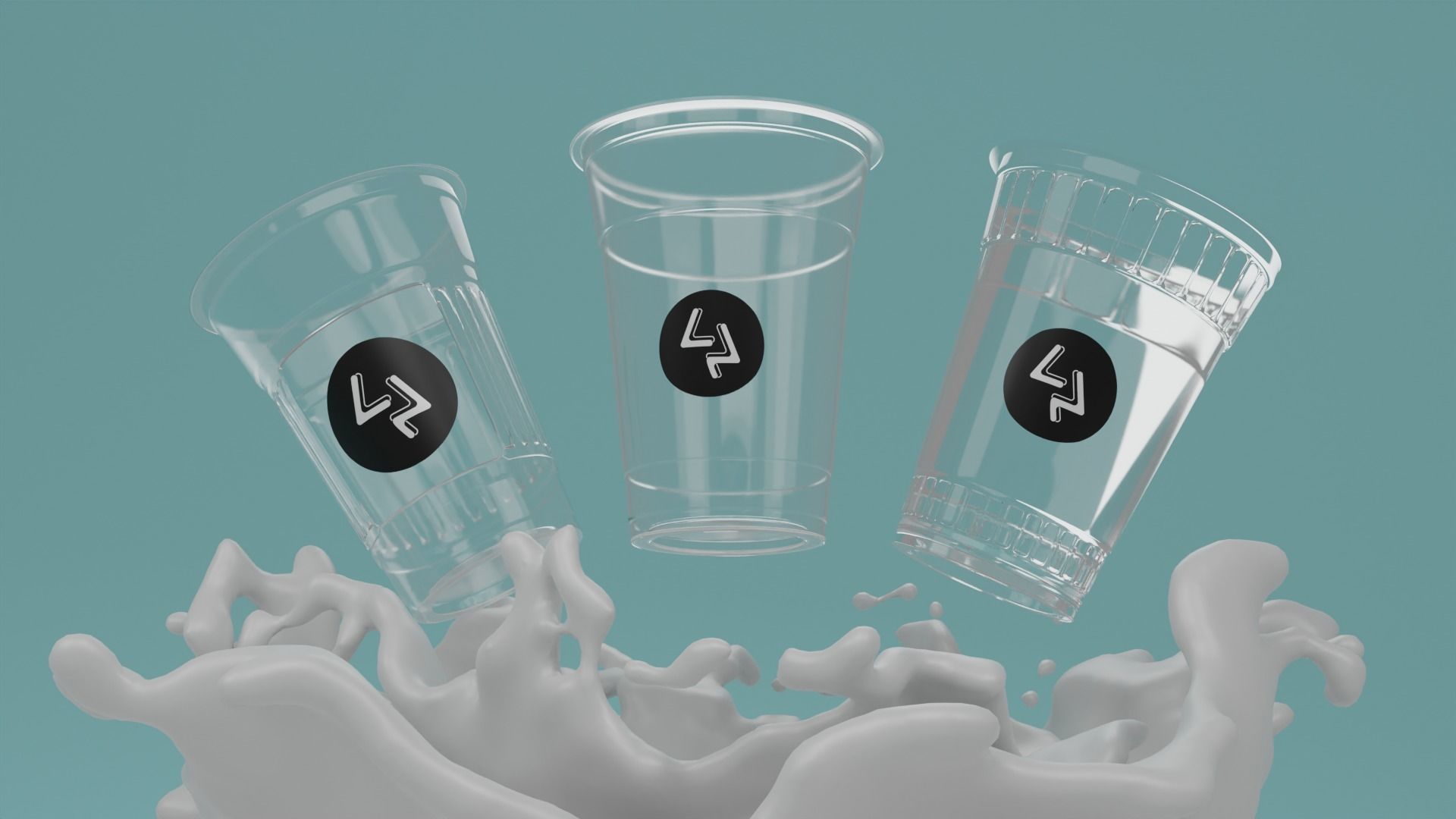 3D Plastic Cup for Advertisement and Commercial 3D model_1