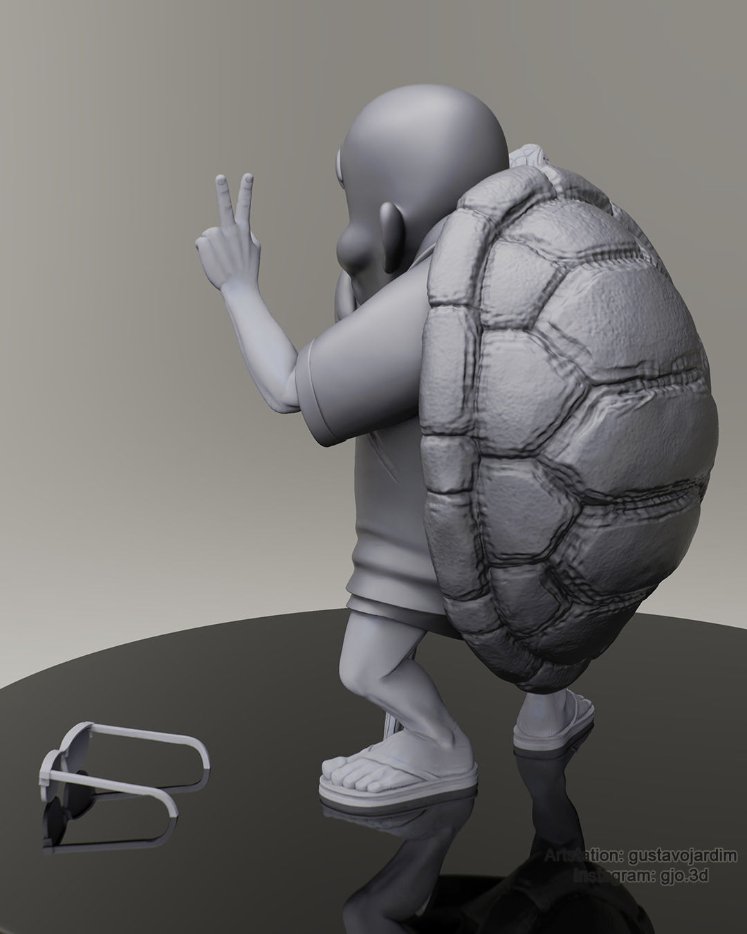 Dragonball Master Roshi - Master Senin - Mestre Kame - Figure 3D print model_16