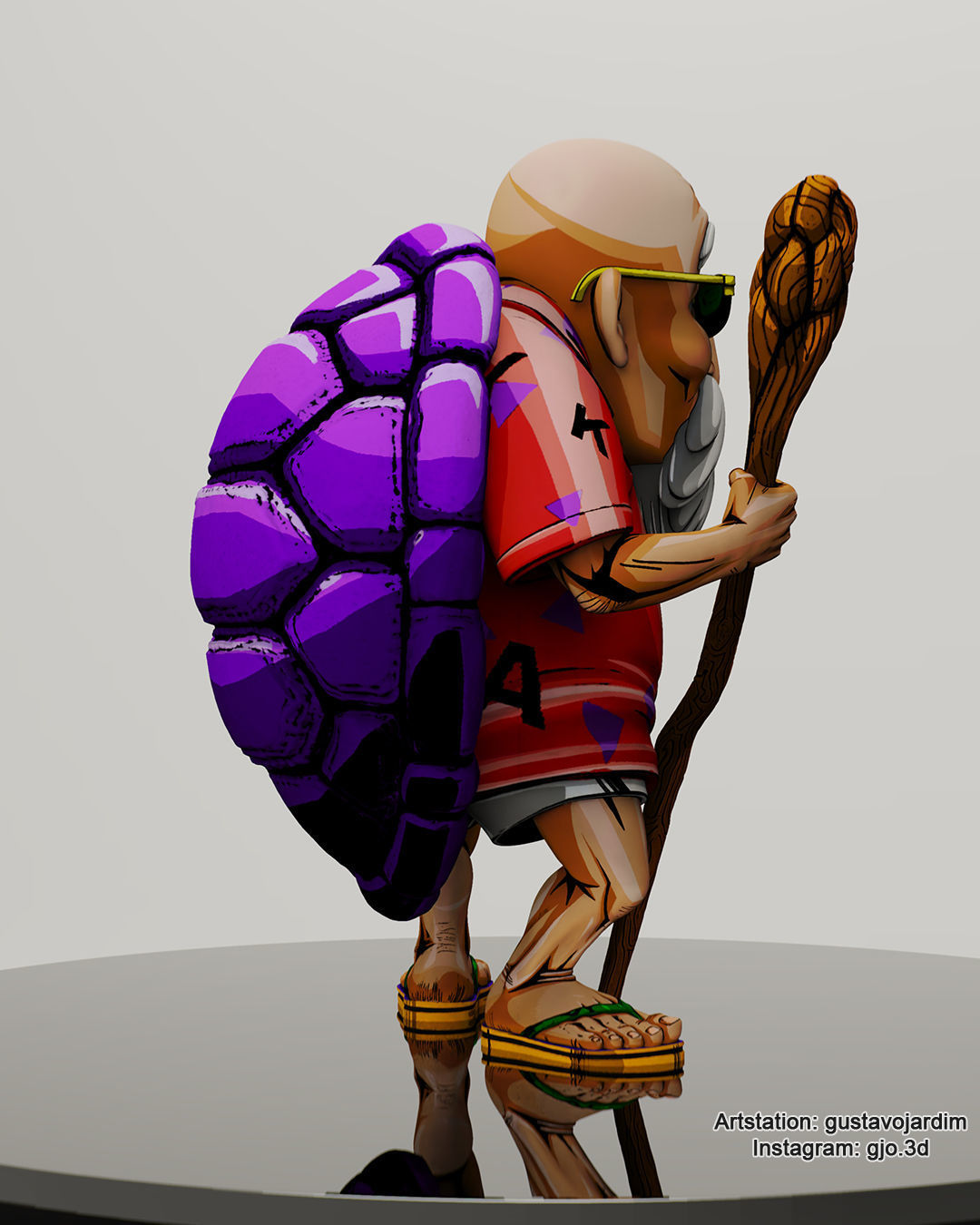 Dragonball Master Roshi - Master Senin - Mestre Kame - Figure 3D print model_5