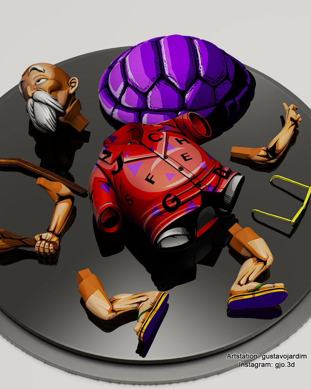 Dragonball Master Roshi - Master Senin - Mestre Kame - Figure 3D print model_13