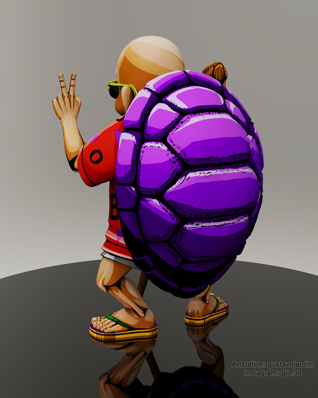 Dragonball Master Roshi - Master Senin - Mestre Kame - Figure 3D print model_3