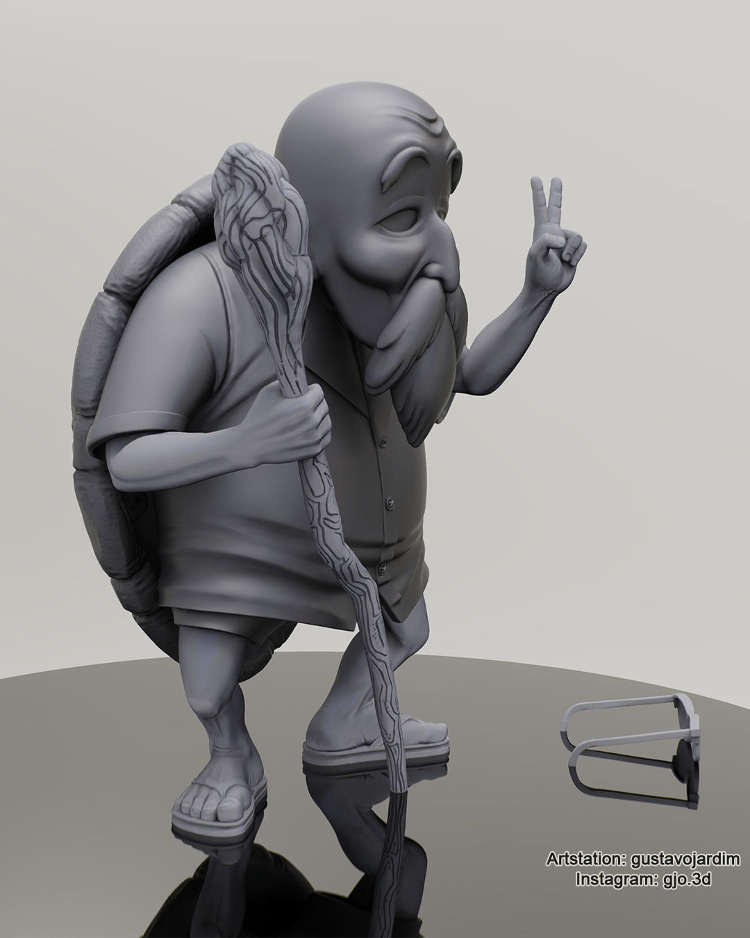 Dragonball Master Roshi - Master Senin - Mestre Kame - Figure 3D print model_17