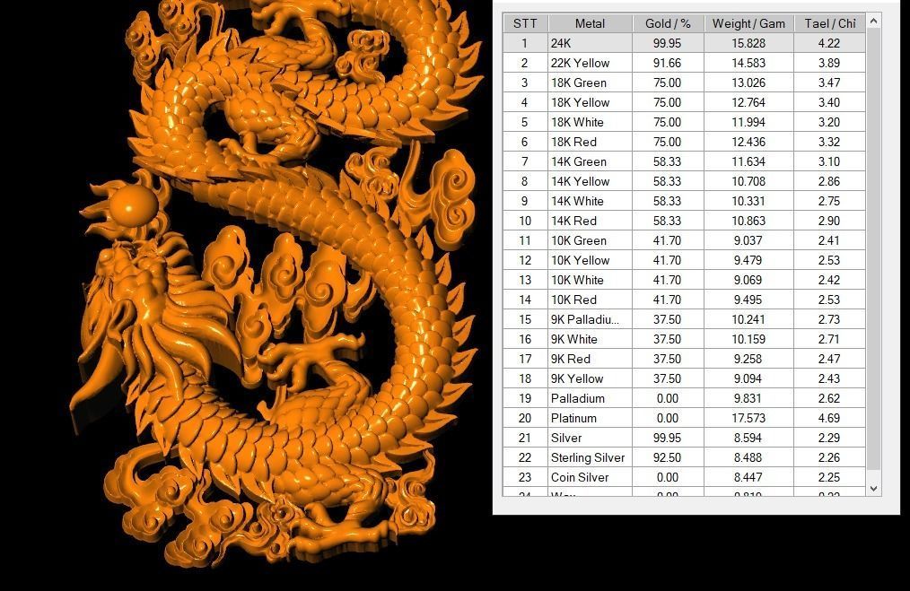 China dragon pendants in the sky 3 3D print model_5