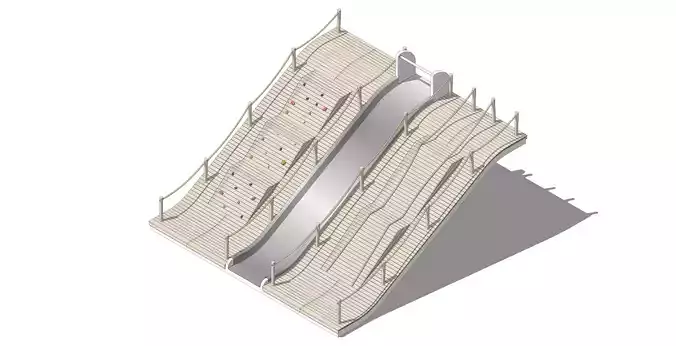 Childrens Playground with Slide and Ropes