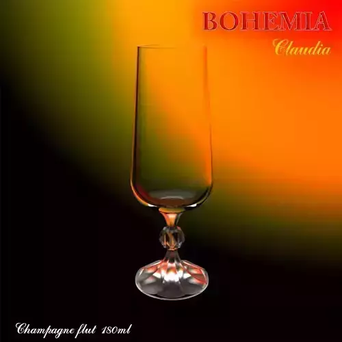 Champagne Glass - BOHEMIA Claudia 180 ml 3D model