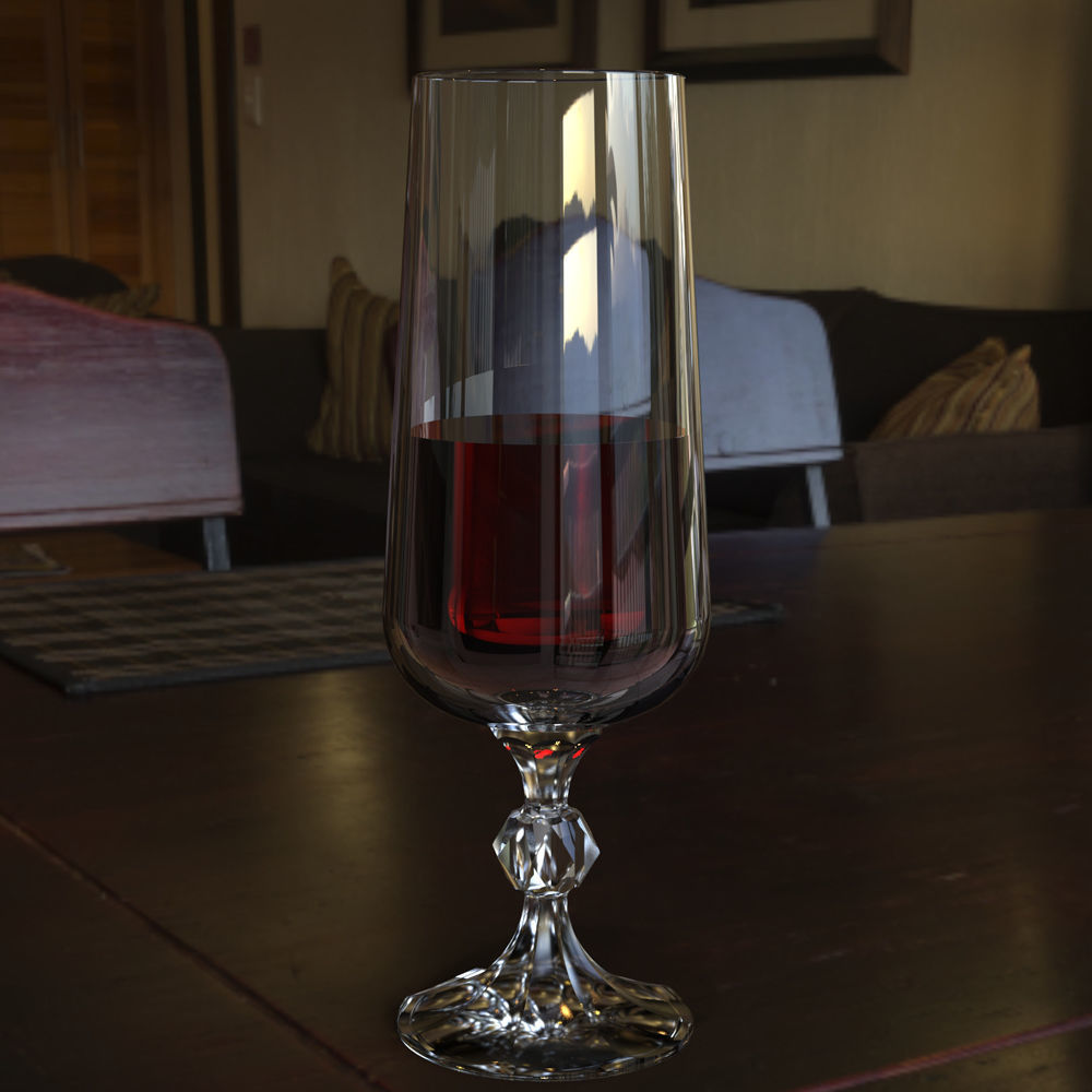 Champagne Glass - BOHEMIA Claudia 180 ml 3D model_1