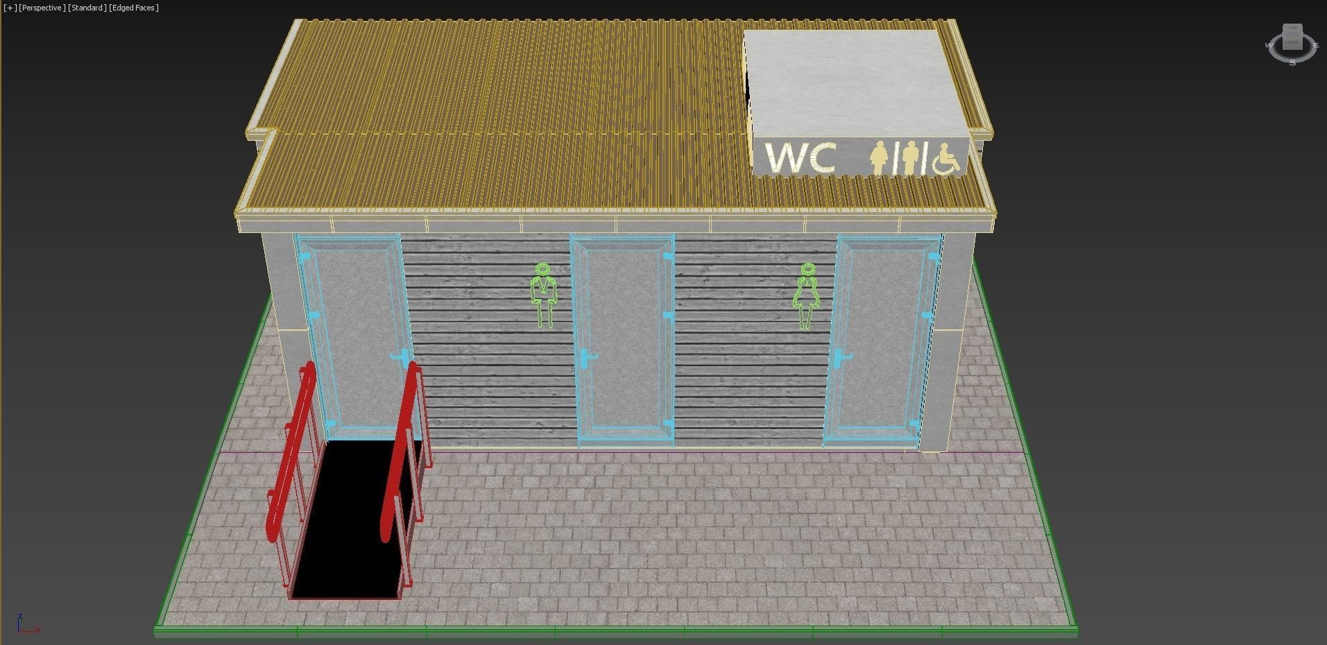 Public toilet 3D model_9