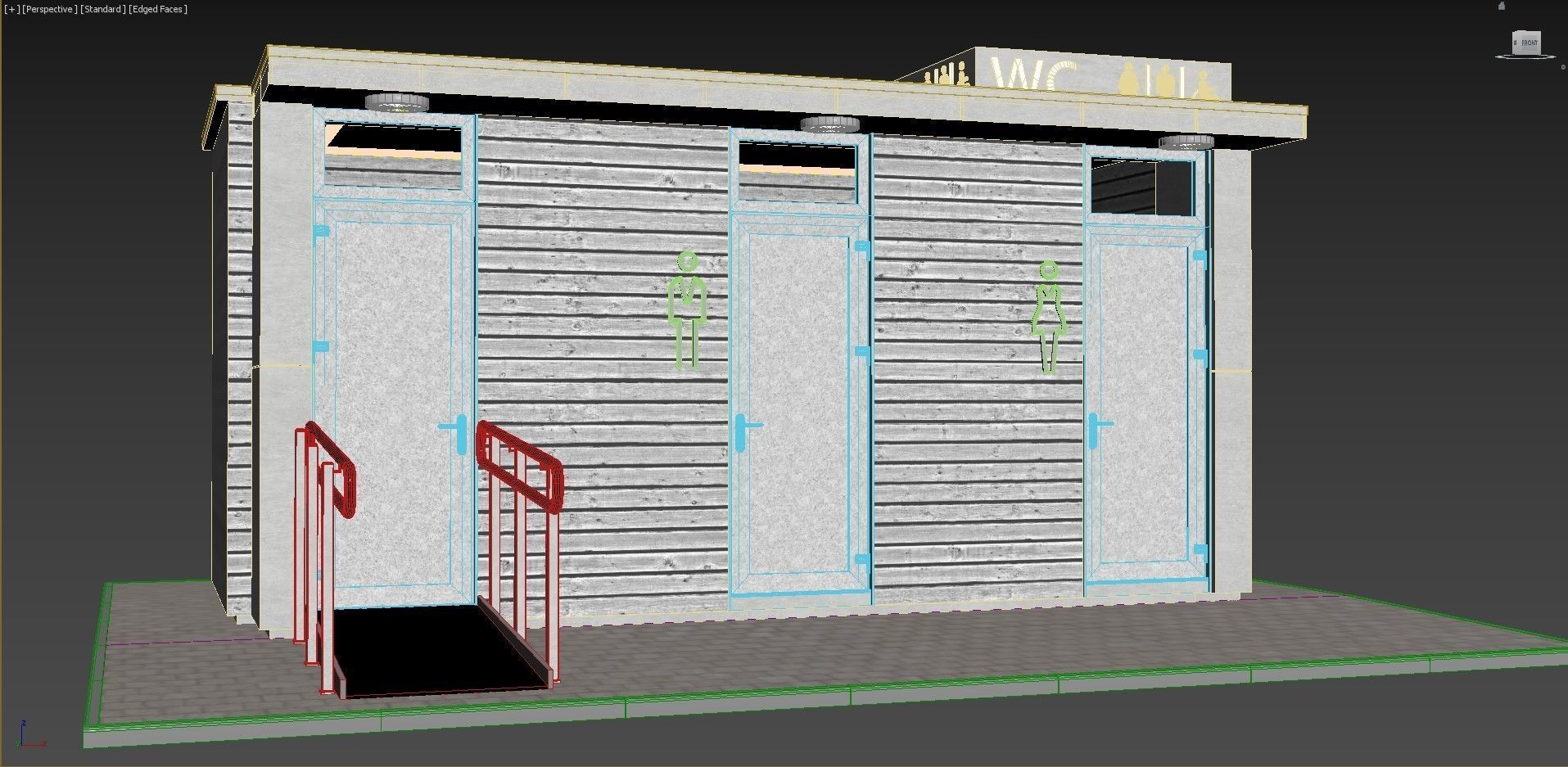 Public toilet 3D model_11