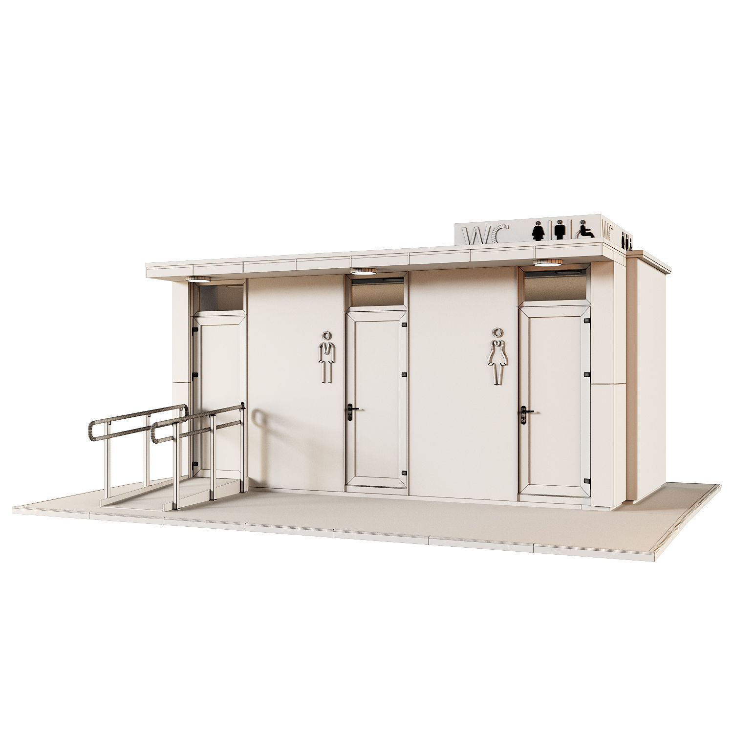 Public toilet 3D model_7
