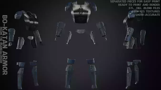The Mandalorian Bo-Katan Armor for Cosplay 3D print model