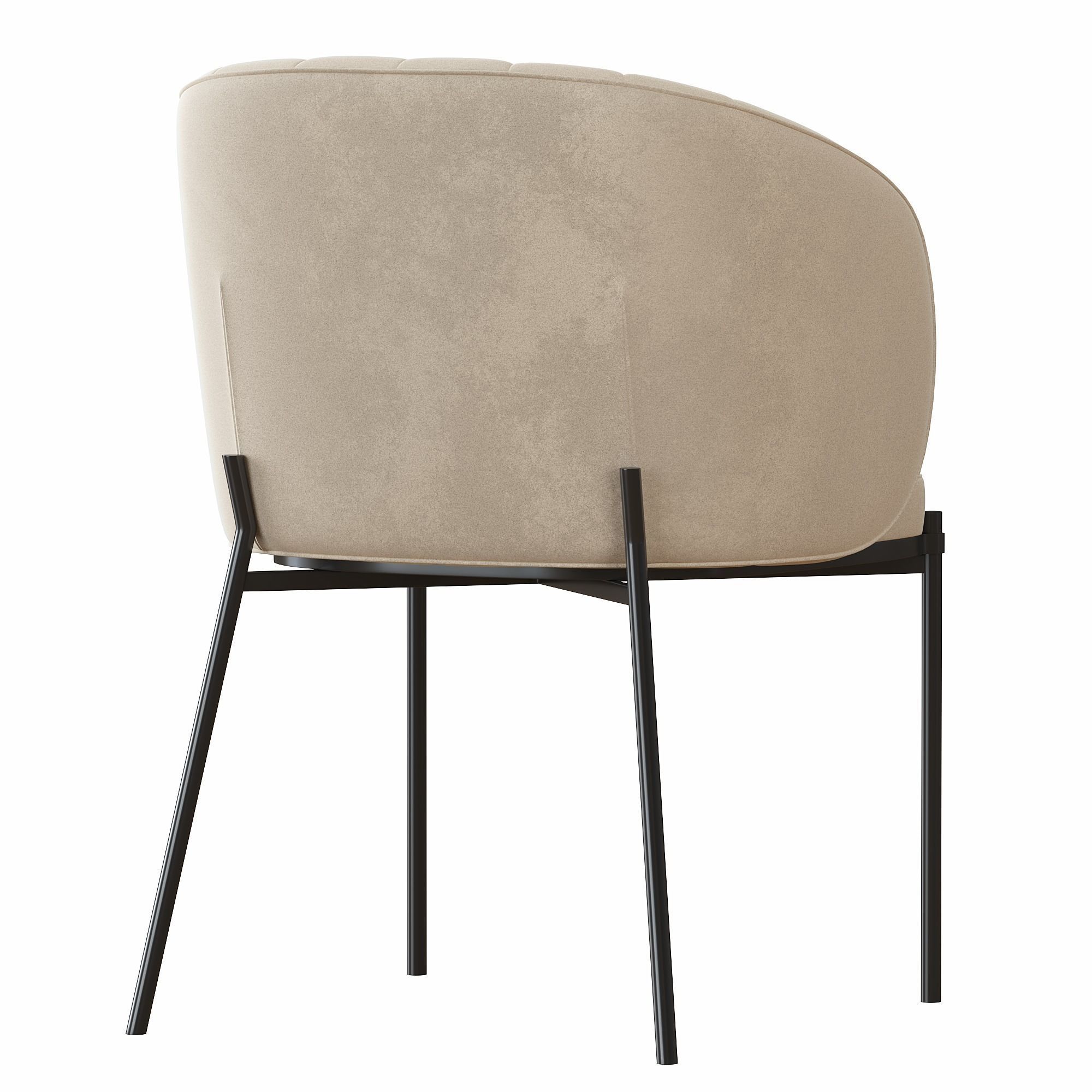 Shell Back Dining Chair 3D model_7