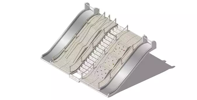 Childrens Playground with Two Slides and Ropes