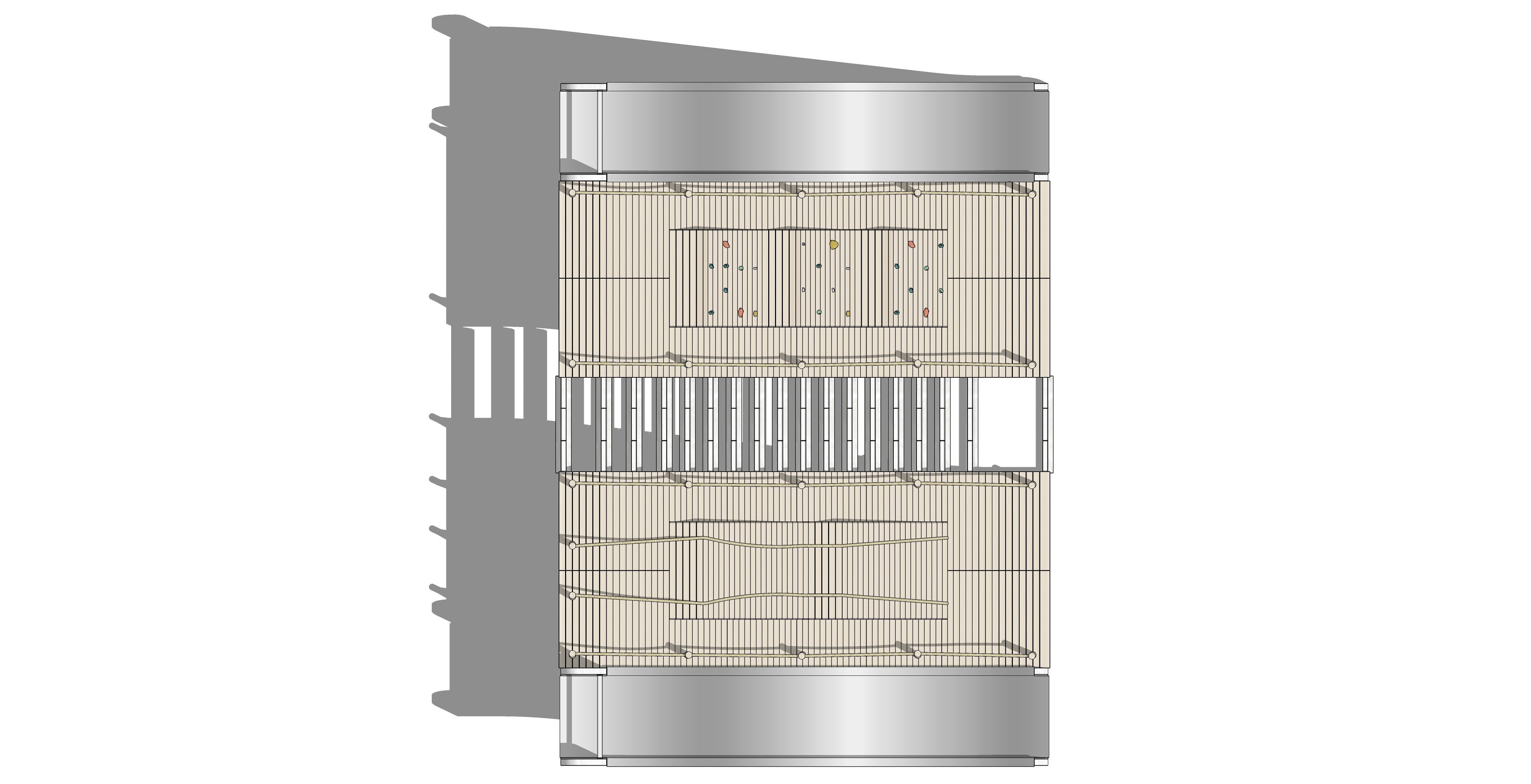Childrens Playground with Two Slides and Ropes 3D model_6
