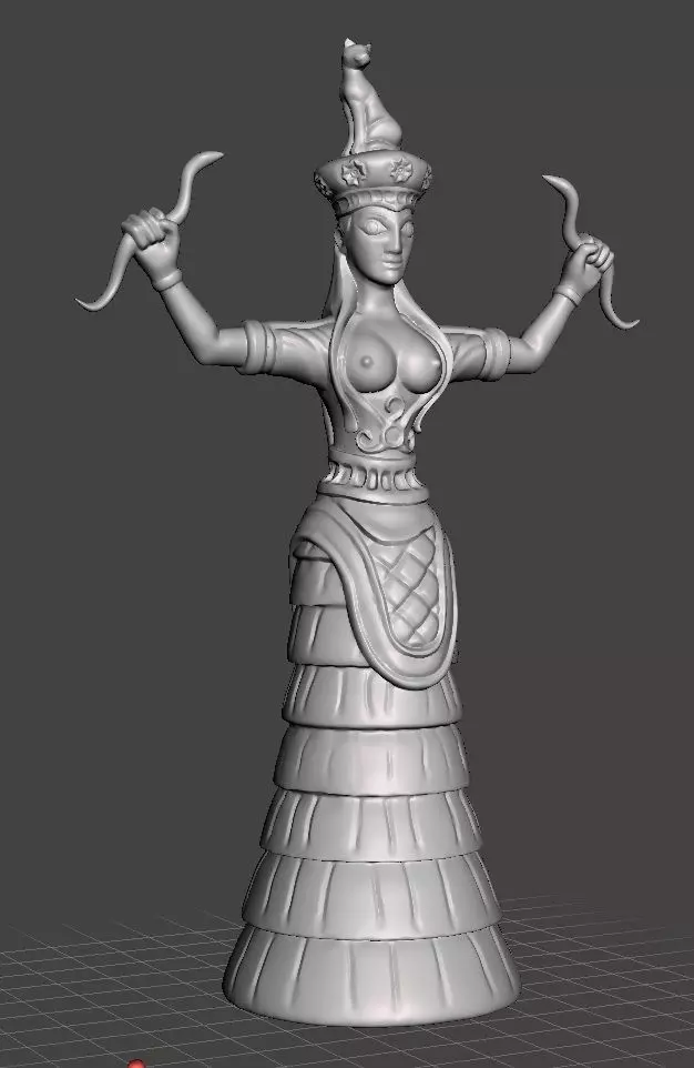 Snake Goddess 3D print model_0