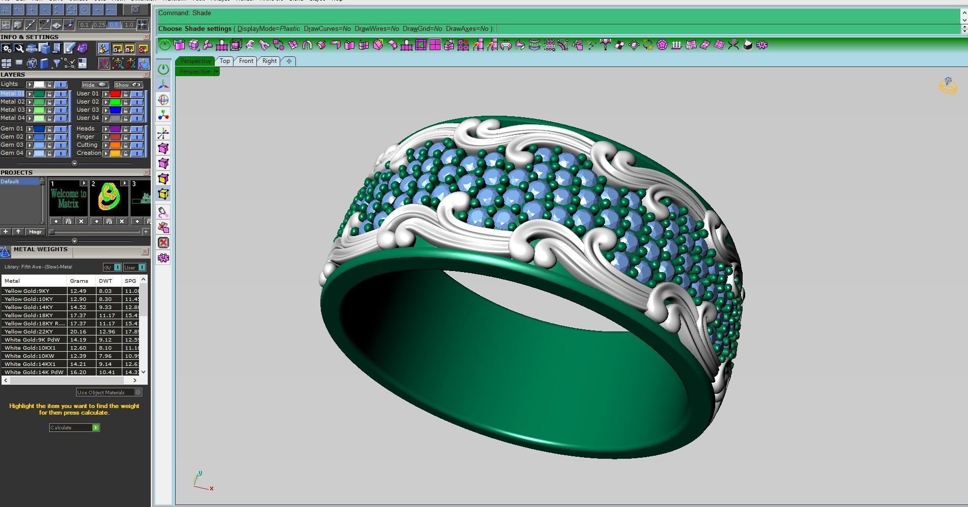 Diamond ring jewelry 3D print model_10