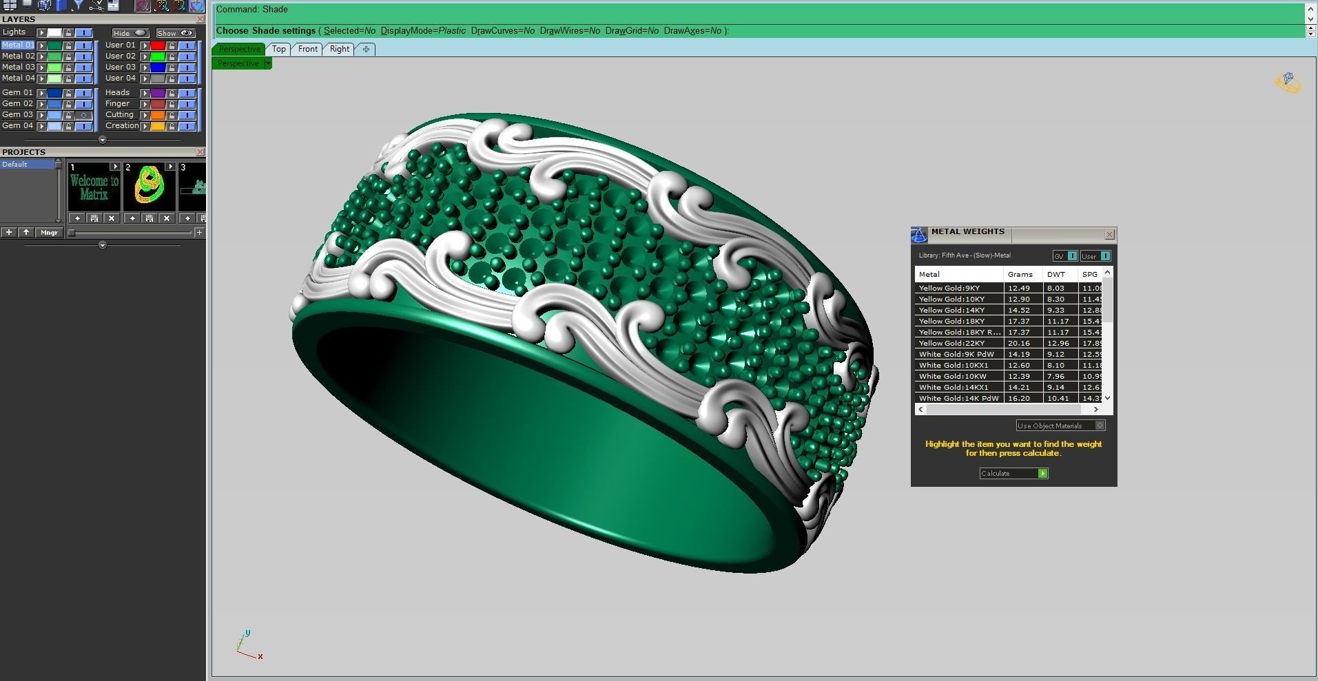 Diamond ring jewelry 3D print model_6