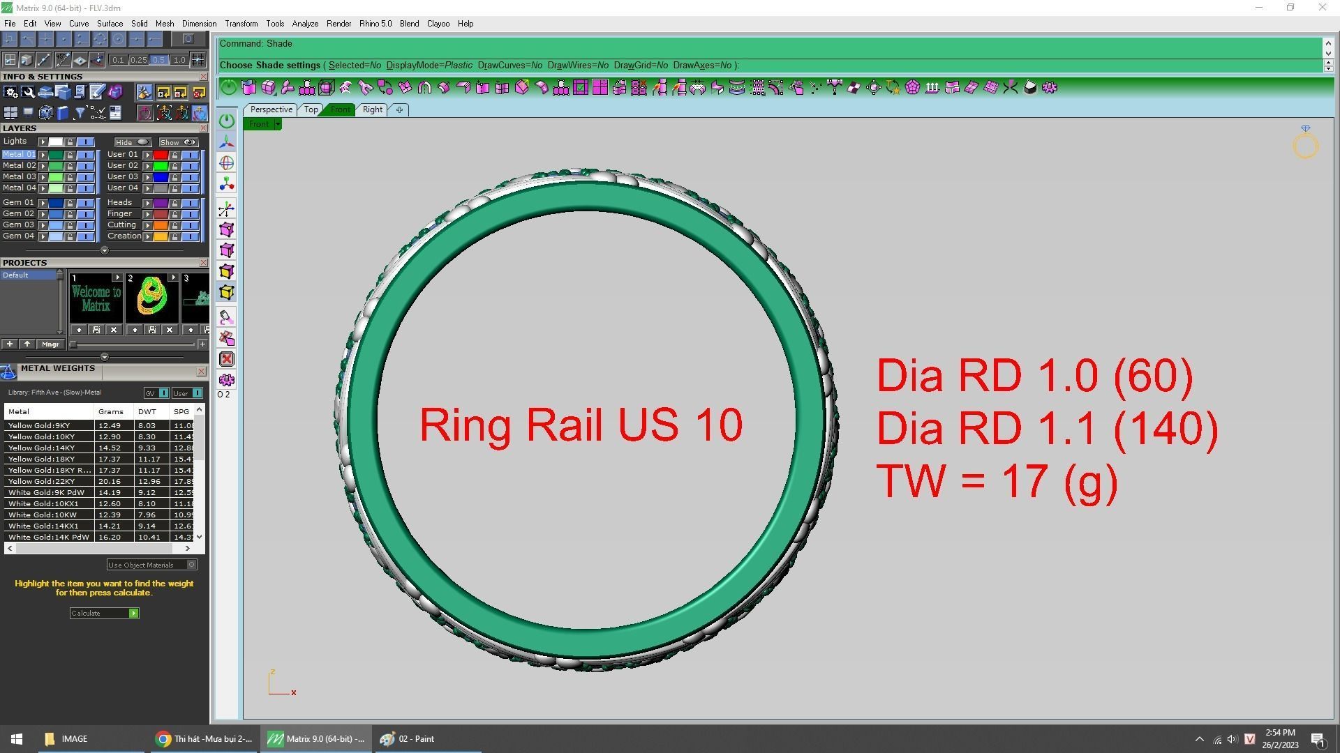 Diamond ring jewelry 3D print model_5