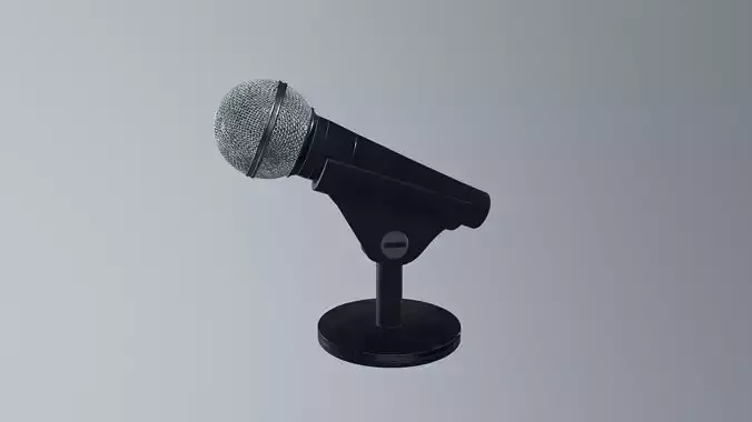 Microphone on desktop 3D model