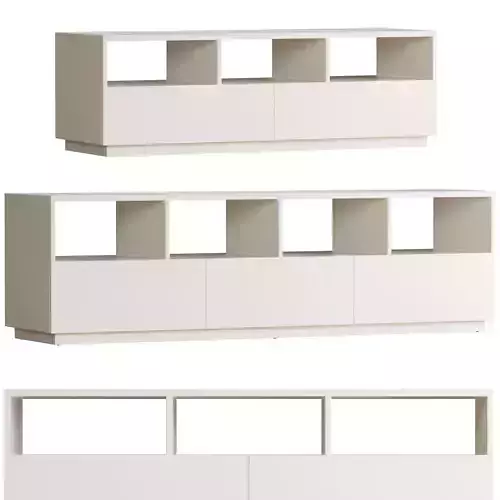 CB2 CHILL WHITE MEDIA CONSOLE 3D model