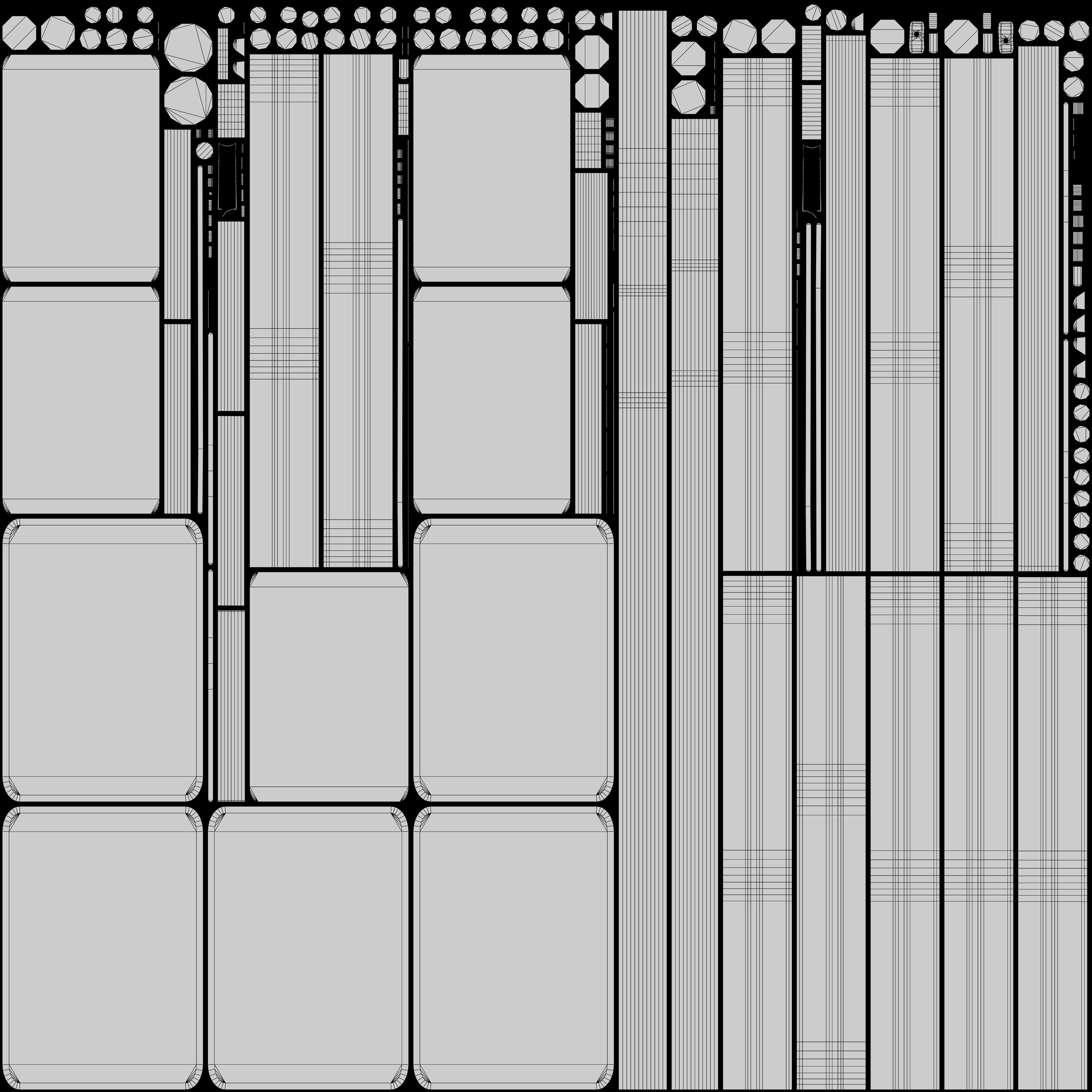 Foldable Ladder Multicolor Low-poly 3D model_28