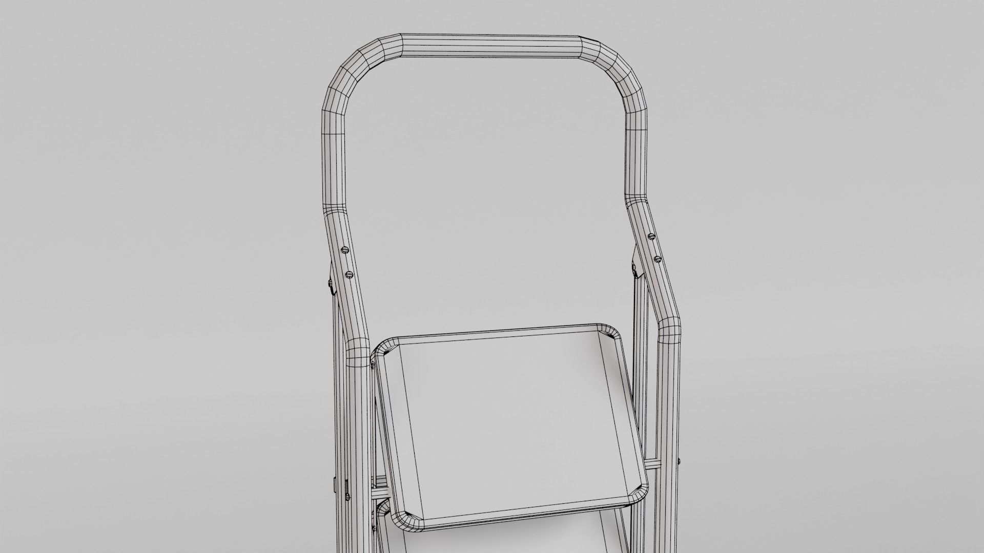 Foldable Ladder Multicolor Low-poly 3D model_23