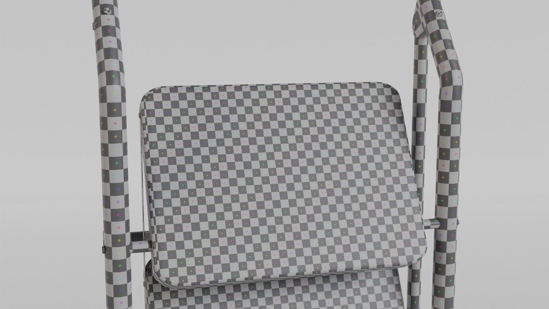 Foldable Ladder Multicolor Low-poly 3D model_21