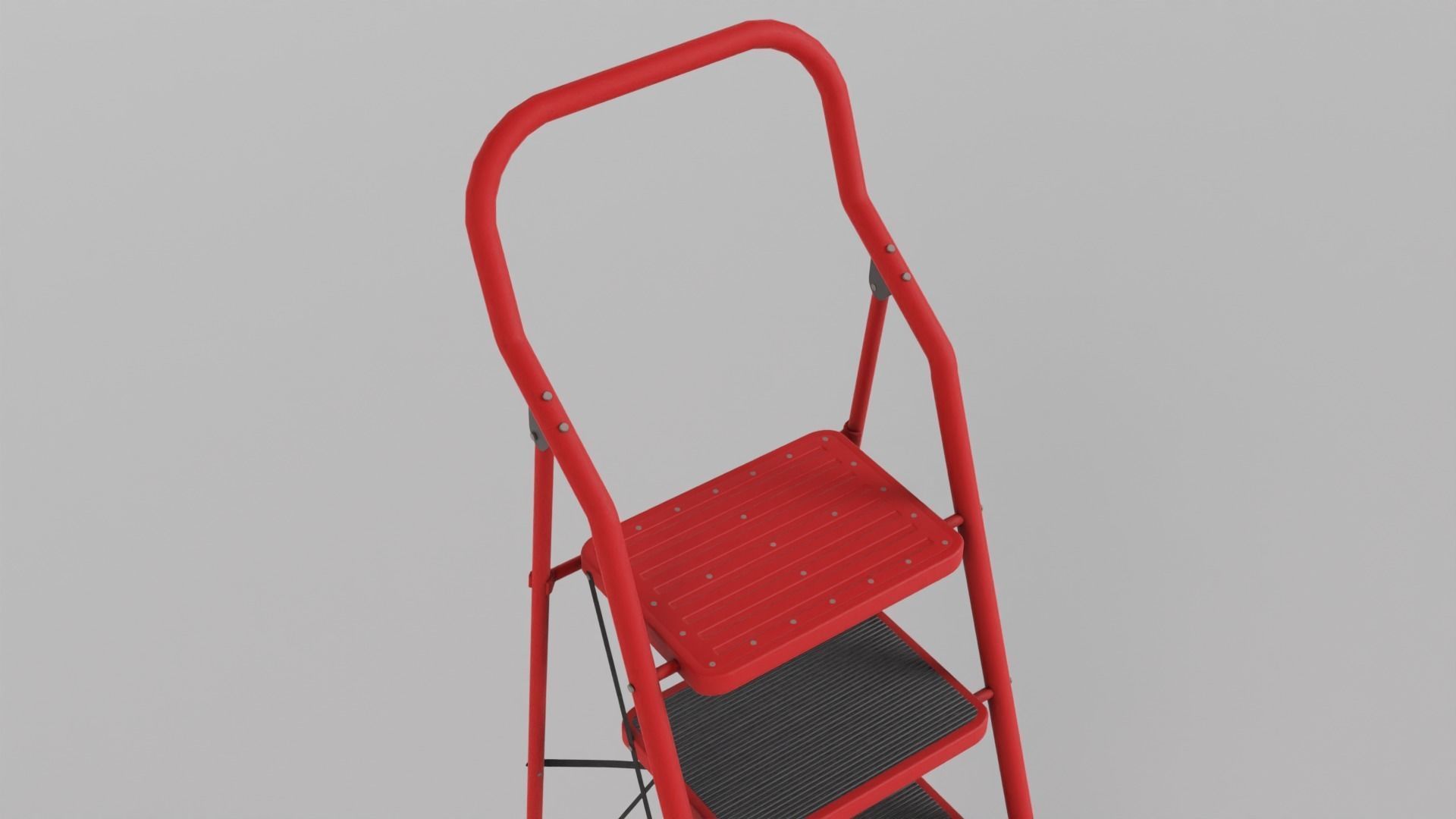 Foldable Ladder Multicolor Low-poly 3D model_9