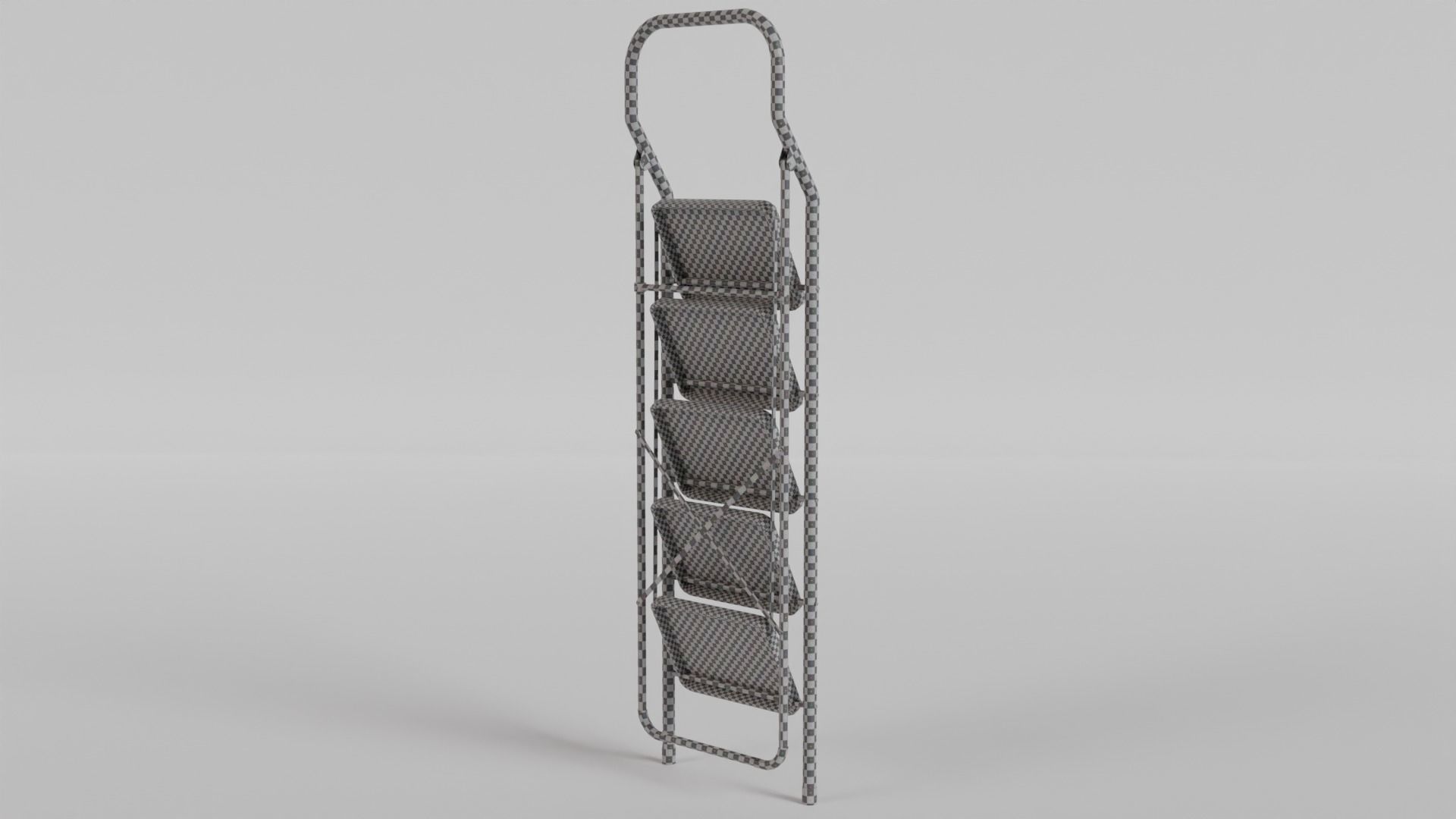 Foldable Ladder Multicolor Low-poly 3D model_20