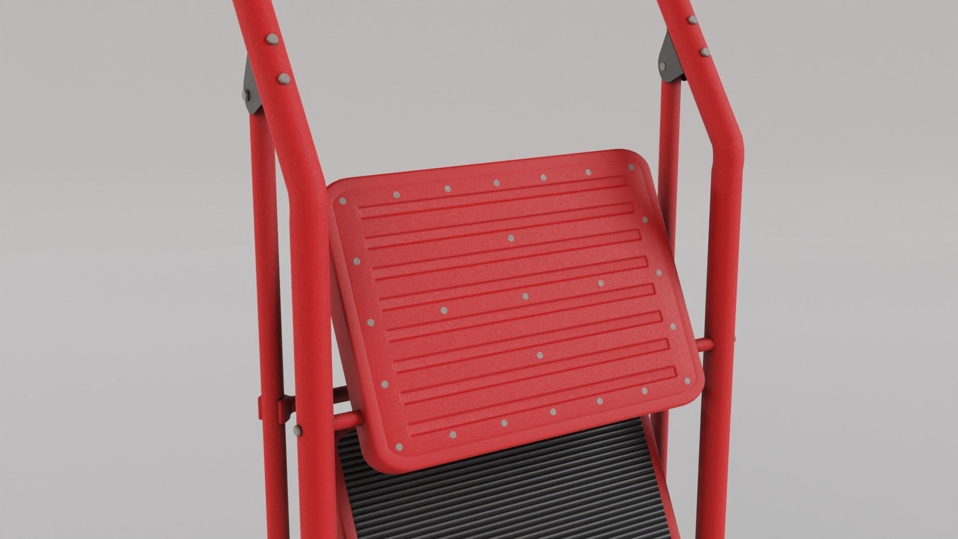 Foldable Ladder Multicolor Low-poly 3D model_3