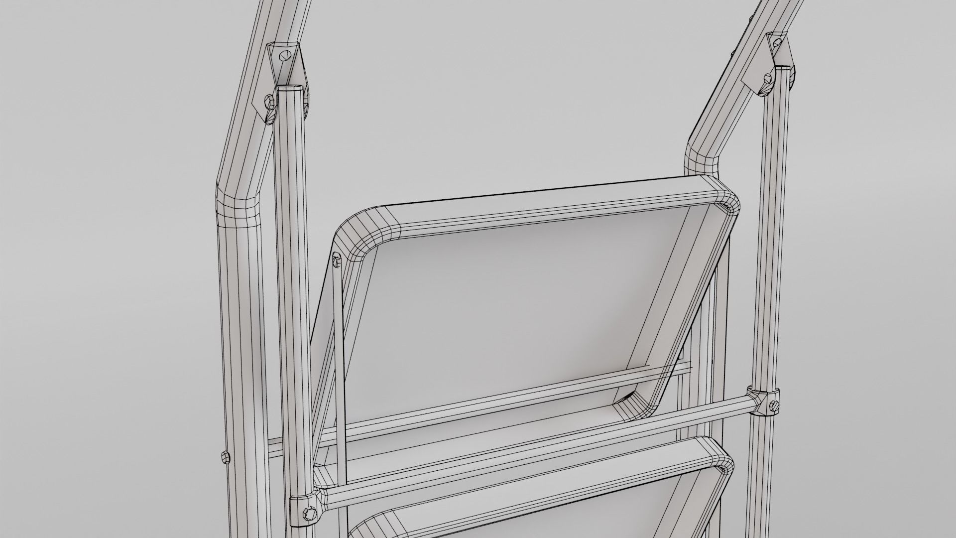 Foldable Ladder Multicolor Low-poly 3D model_27