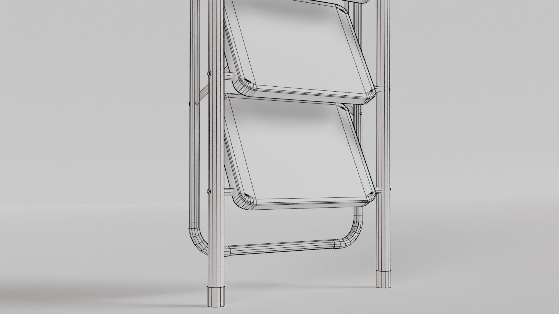 Foldable Ladder Multicolor Low-poly 3D model_24